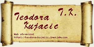 Teodora Kujačić vizit kartica
